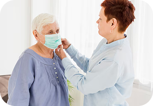 Respiratory Therapist helping a patient